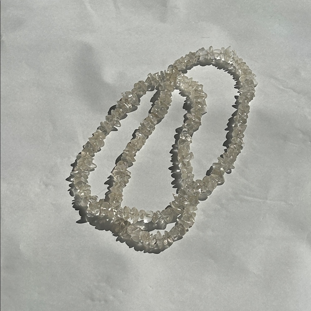Vintage Clear Quartz Elegant Natural Stone Necklace one size adult